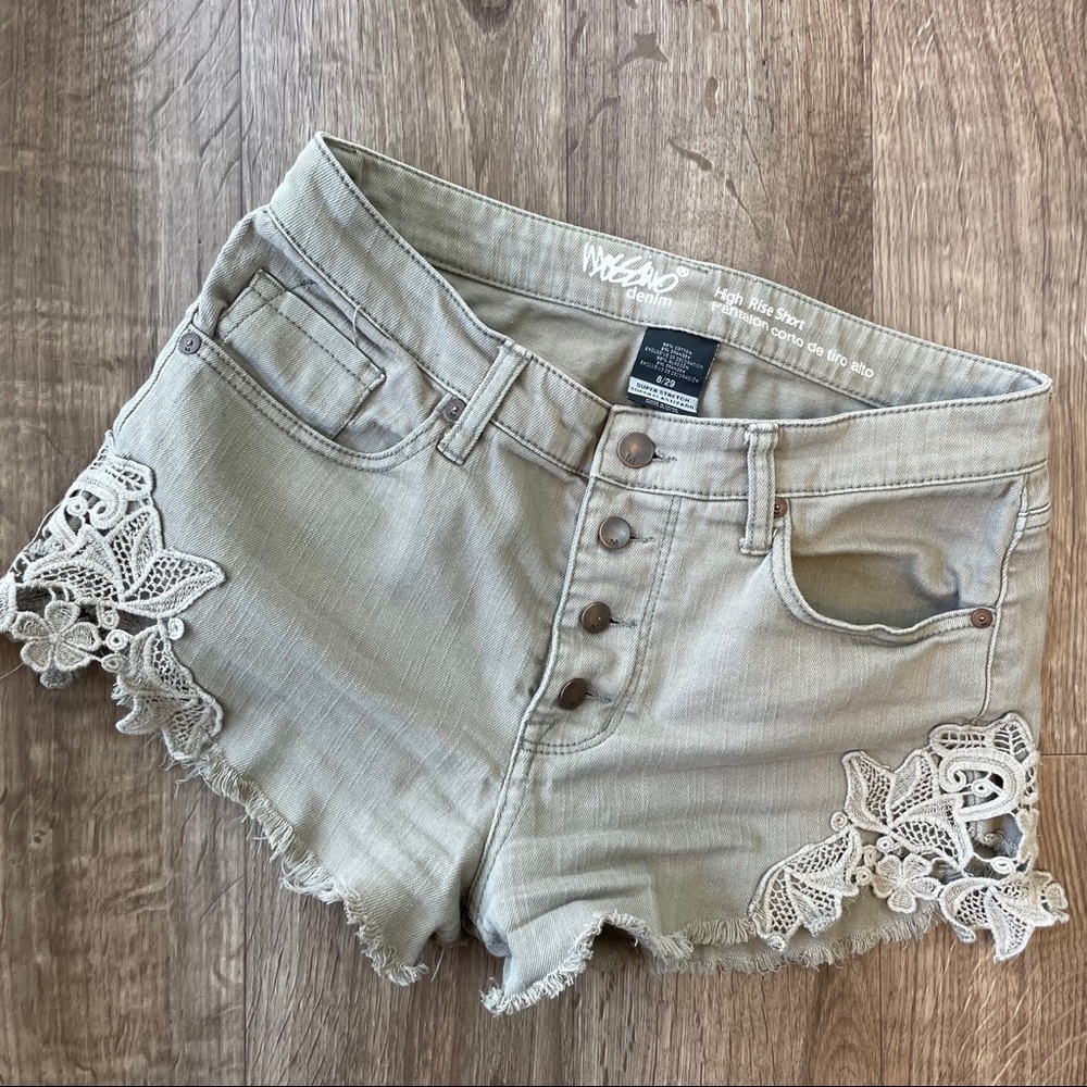 Crochet Button Fly High Waisted Crochet Short 8/29